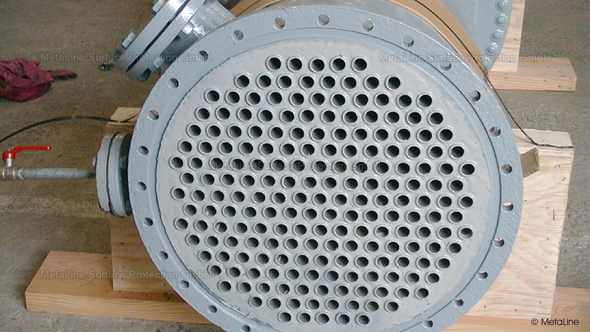 <!-- START: ConditionalContent --> heat exchangers, shell and tube heat exchangers, head plates, end plates, leaking, leaks, chemical attack, wear, erosion, corrosion <!-- END: ConditionalContent -->   <!-- START: ConditionalContent --><!-- END: ConditionalContent -->   <!-- START: ConditionalContent --><!-- END: ConditionalContent --> <!-- START: ConditionalContent --><!-- END: ConditionalContent --> 